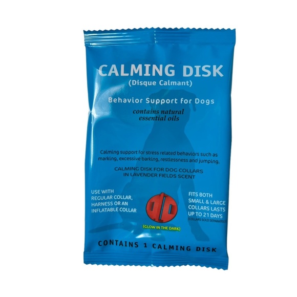 Calm Paws Protective Inflatable Collar with Calming Disk Size Small (6”- 10”) - Picture 7 of 16